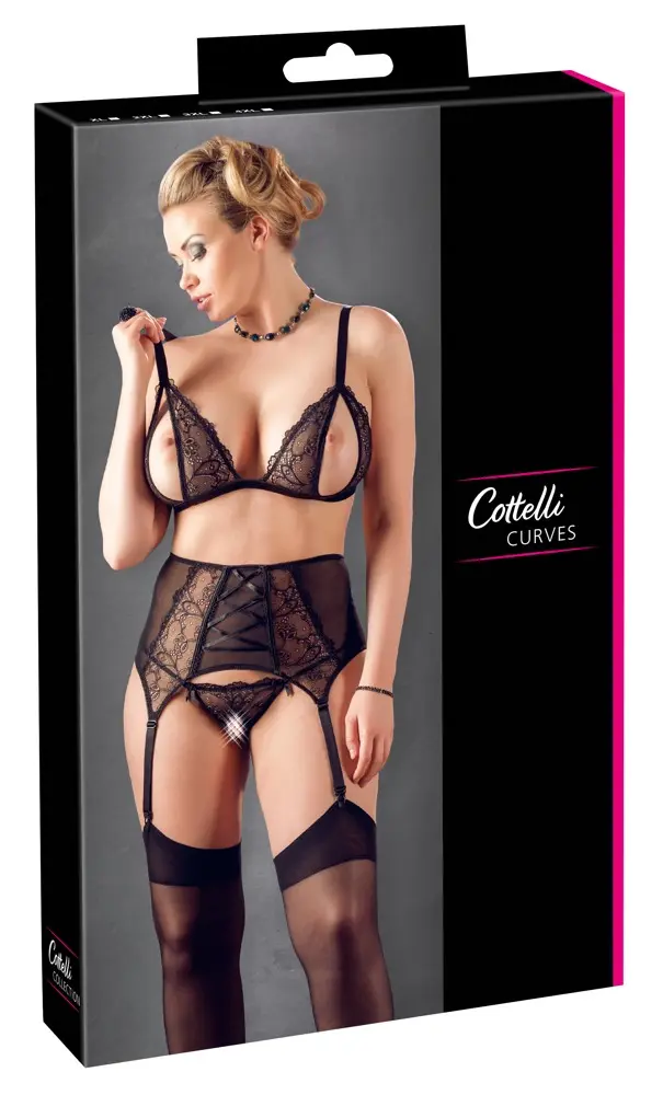Apakšveļas komplekts ar zeķturēm cottelli collection