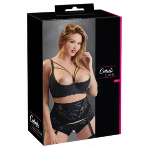 Бюстгальтер cottelli collection Shelf Bra 95F — Кружевной, с косточками, слегка с подплечником, эластичное цветочное кружево (90% полиамид, 10% спандекс)