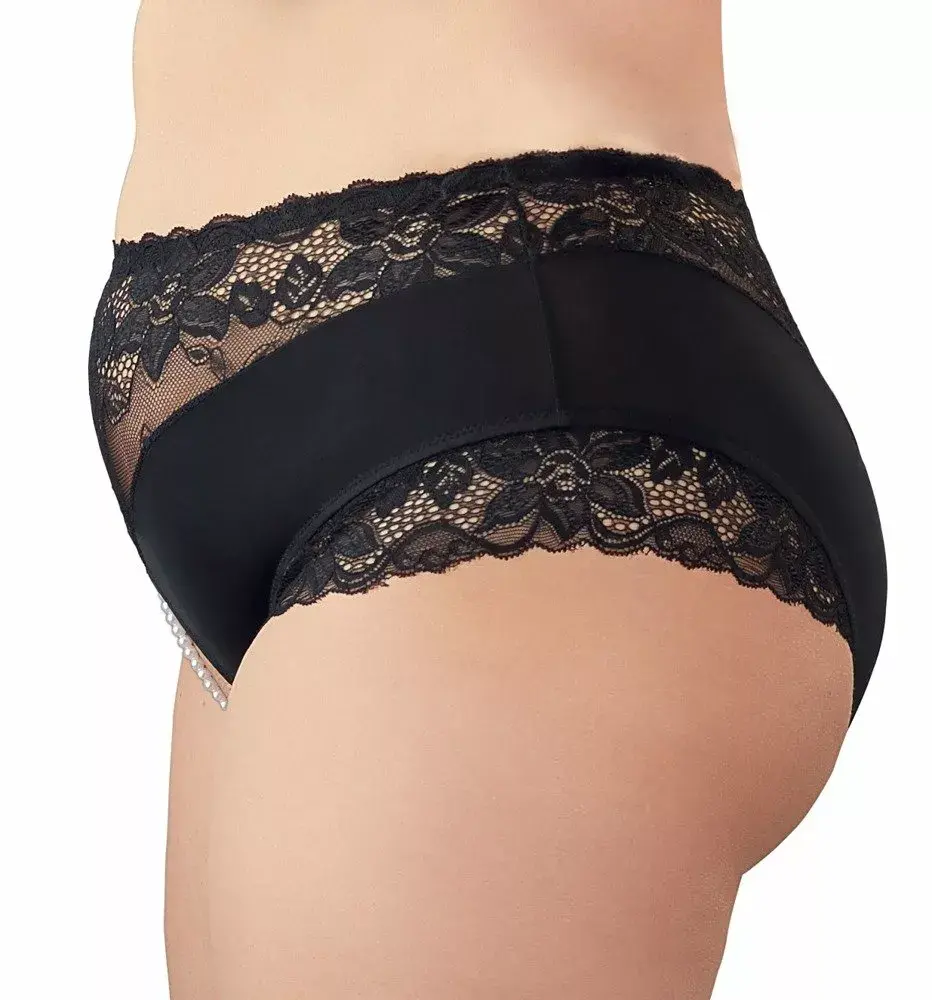 Женские трусики Cottelli Collection Pearl Black L Photo 3