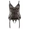 Корсет cottelli collection 4XL чёрный Cami Suspender Photo 4