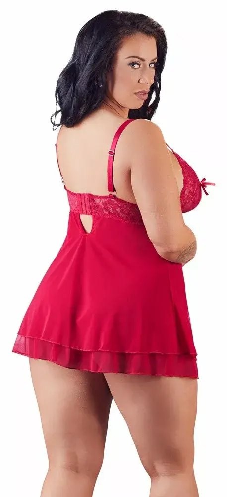 Неглиже cottelli collection Babydoll L Red Photo 7