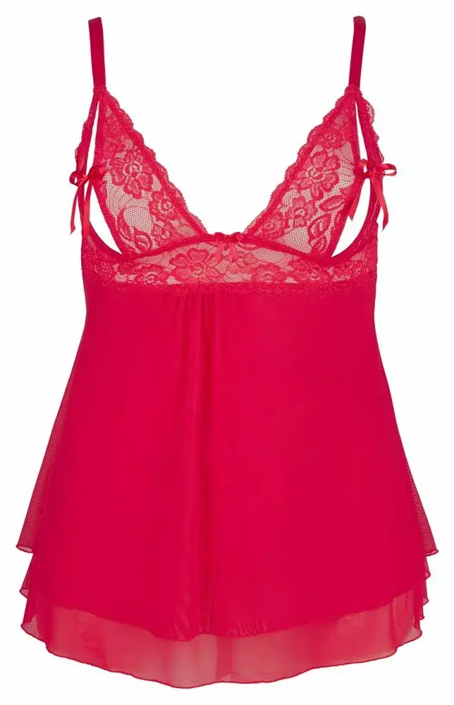 Неглиже Cottelli Collection Babydoll Penuārs 3XL Red Photo 6