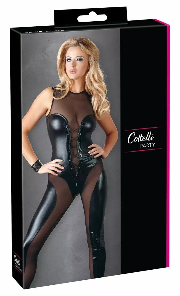 Pilna auguma wetlook kombinezons cottelli collection