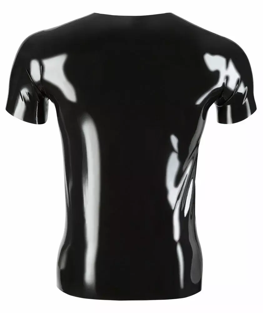 Late X lateksa T-krekls S — unisex melns Photo 7
