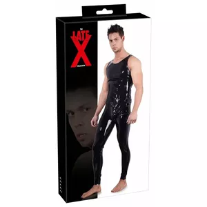 Vīriešu lateksa kombinezons Late X modelis 2XL, izmērs 2XL, rāvējslēdzējs pie staras, dabīgais latekss