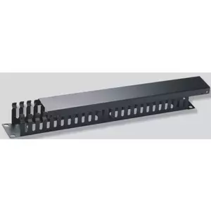 1U 19" rū̧žu panele Vyvaz.panel, dziļums 45 mm, melna, modelis 9660