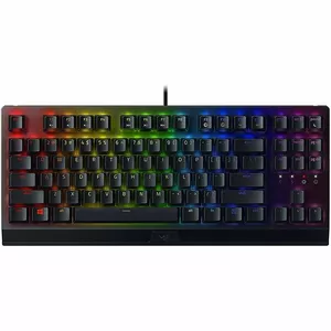 Razer BlackWidow V3 Tenkeyless Gaming tastatūra, zaļš slēdzis, RGB LED apgaismojums, RU, melna, vadu