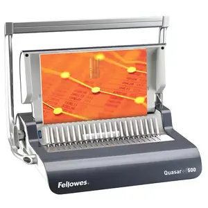 Переплётный станок Fellowes Quasar+ 500 — вручную, ёмкость переплёта 500 листов, пробивка 22 листа, 455×400×130 мм