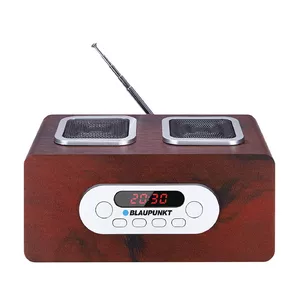 Portable radio BLAUPUNKT PP5BR — FM, MP3, SD card (up to 32 GB), LED display, 6W RMS, wooden finish