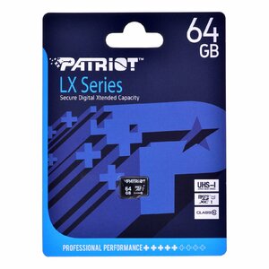 Patriot Memory PSF64GMDC10 zibatmiņa 64 GB MicroSDXC UHS-I Klases 10