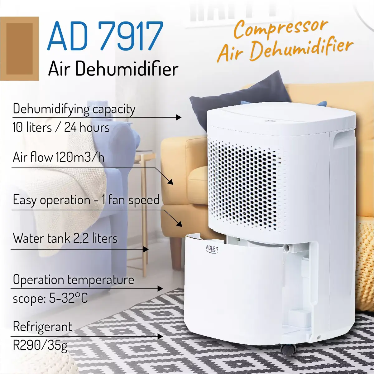 Adler AD 7917 dehumidifier Photo 2