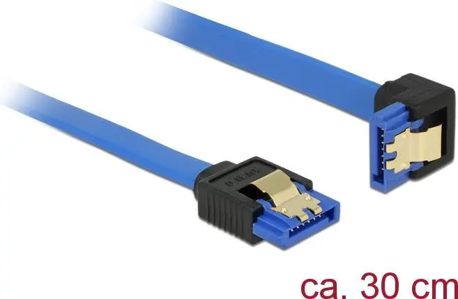 SATA kabelis DeLOCK 85090 melns zils