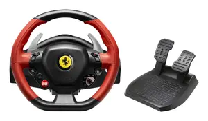 Игровой руль с педалями Thrustmaster Ferrari 458 Spider для Xbox One с проводным USB-подключением и крестовиной D-pad