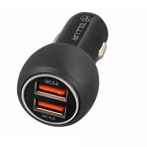 Автомобильное зарядное устройство Tellur Dual USB с поддержкой Quick Charge 3.0, 6A
