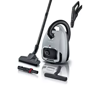 Цилиндрический пылесос Bosch Serie 6 BGB6X330 — 600 Вт, HEPA 13, мешок 4 л, для твердых полов и ковров, 6 кг, серо-черный