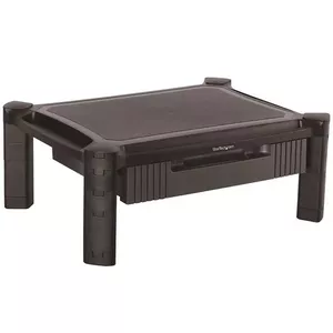 Monitor riser with drawer StarTech MONSTADJD — height adjustable, supports up to 10 kg, for 13"–32" screens, black