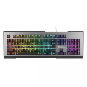 GENESIS Rhod 500 RGB tastatūra USB QWERTY Amerikāņu angļu valoda Melns, Sudrabs