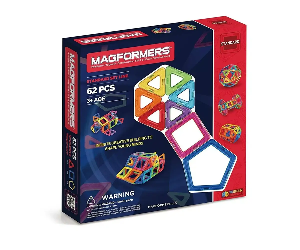 MAGFORMERS набор 62 магнитных блоков Photo 1