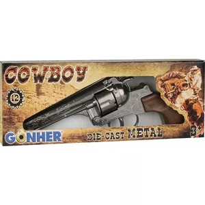 Pulio metal cowboy revolver 12 rounds toy gun, model 155122/0