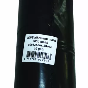 Мешки для мусора Multipack 200 л (80×135 см) 10 шт в рулоне LDPE 80 мкм черные