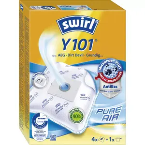 Swirl 188123 Y 101 MP Plus AirSpace Dust Bag with 4 pieces and 1 filter in white