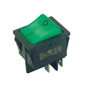 Rocker switch Bachmann 924.097 2P Black Green