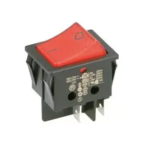 Rocker switch Bachmann 924.099 Black Red 2P