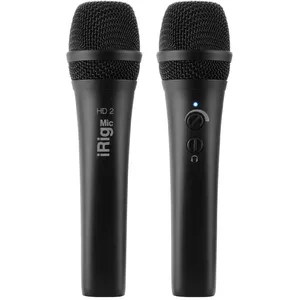 Viedtālruņa mikrofons IK Multimedia iRig Mic HD 2 — melns, USB (Micro-USB), bezvadu, 20–20000 Hz, jutība 40 dB, kabelis 1,5 m