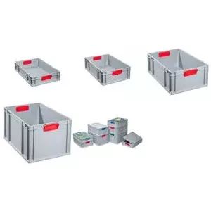 Ящик для хранения allit ProfiPlus 40,0×60,0×32,0 см, серый, пластиковый штабелируемый контейнер