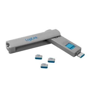 LogiLink AU0052 Блокиратор портов USB Type-C синий и серый 1 шт.