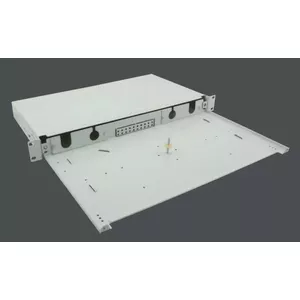 Rack-mount Breakout Box helos 1U for fiber optic (LWL) 19" gray