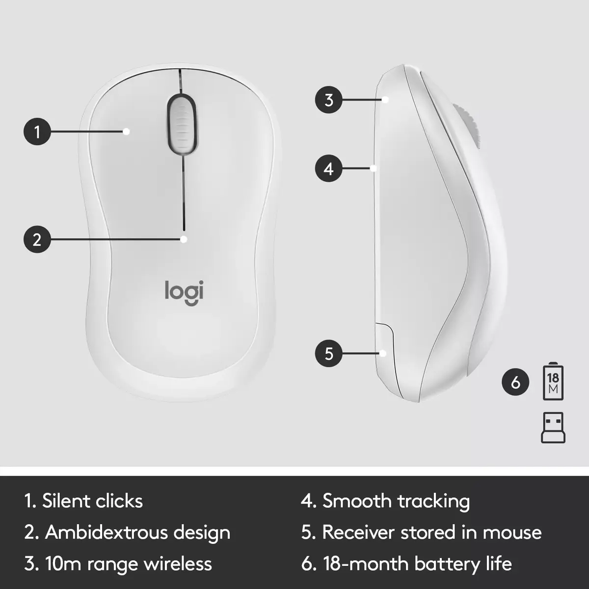 Bezvadu komplekts Logitech MK295 Silent Photo 12