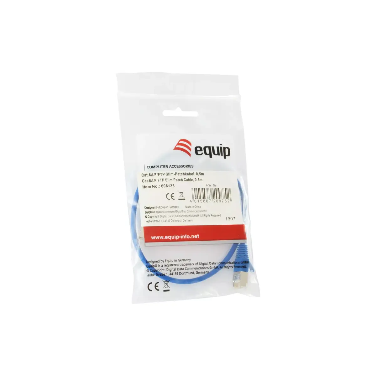Сетевой кабель Equip Cat.6A F/FTP Slim Patch Cable Photo 4