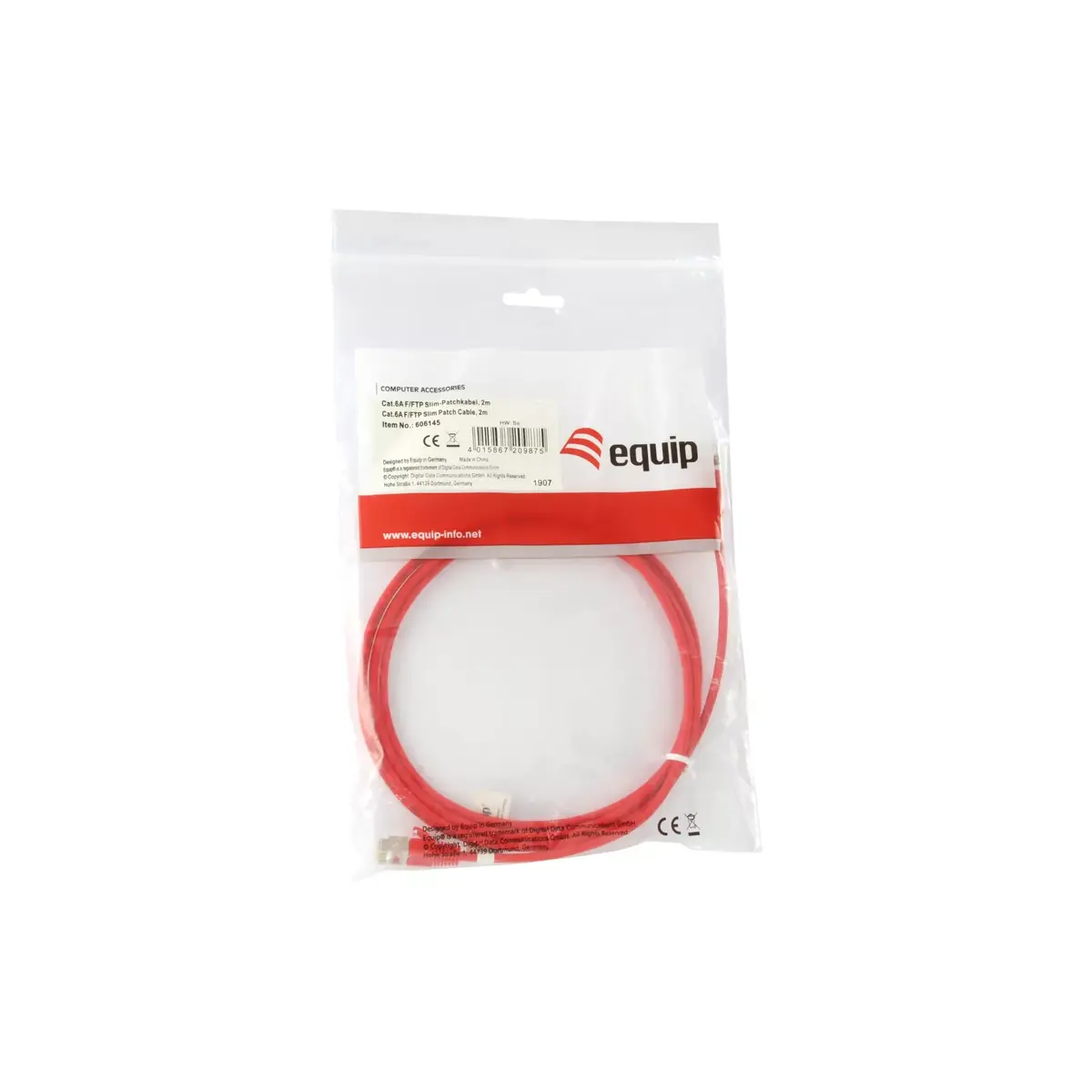 Tīkla kabelis Equip Cat.6A F/FTP Slim Patch Cable Photo 4