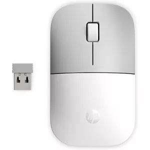 Wireless Optical Mouse HP Z3700 Ceramic White RF, 1200 DPI, USB-A RF receiver, Ambidextrous, AA battery
