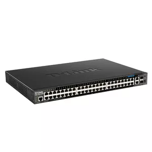 Managed L3 Gigabit Ethernet Switch D-Link DGS-1520-52MP — 44x RJ-45 Gigabit, PoE, 10G support, 1U, Black