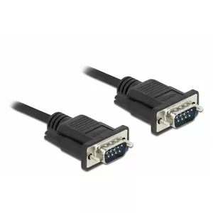 Serial Cable DeLOCK 86574 Black 2m RS-232 Sub-D9