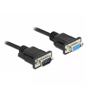 Serial Cable DeLOCK 86601 Black 1m RS-232 Sub-D9