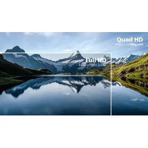 Skaidrs attēls ar Quad HD 2560 x 1440 pikseļiem