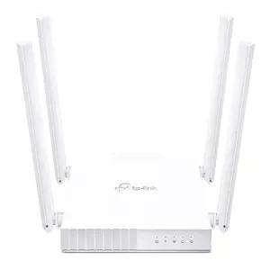 Tabletop router TP‑LINK Archer C24 — Dual‑band Wi‑Fi 5 (2.4/5 GHz), up to 433 Mbps, 5x Fast Ethernet, 4 external antennas, white