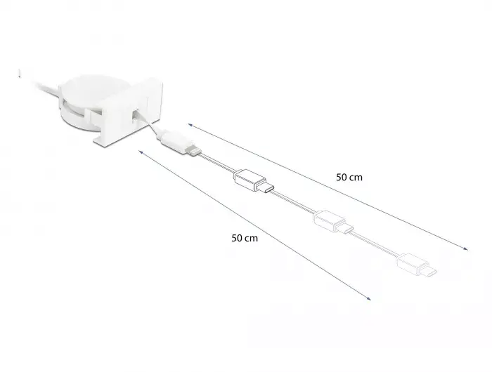 Cable DeLOCK Easy 45 Module USB 2.0 Retractable Photo 3