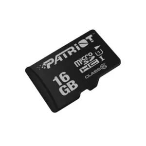 MicroSDHC memory card PATRIOT PSF16GMDC10 — 16 GB, Class 10, UHS-I (U1), 80 MB/s, black