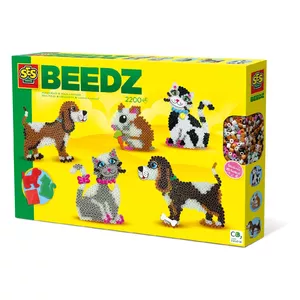 SES Creative Beedz Iron-on Beads Pets – 2,200 pcs kit with pegboards and ironing sheet