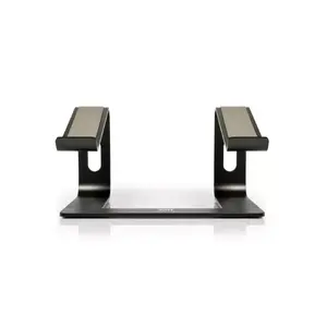Laptop stand Port Designs 901103 — aluminium and black, supports up to 15.6", width 260 mm, depth 145 mm, height 225 mm