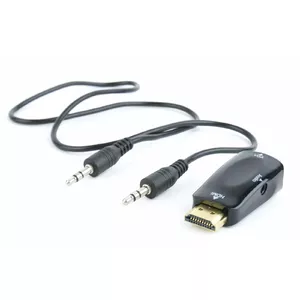 Адаптер c-tech HDMI на VGA с аудио CB-AD-HDMI-VGA — HDMI (m) на VGA (f), отдельно аудио выход