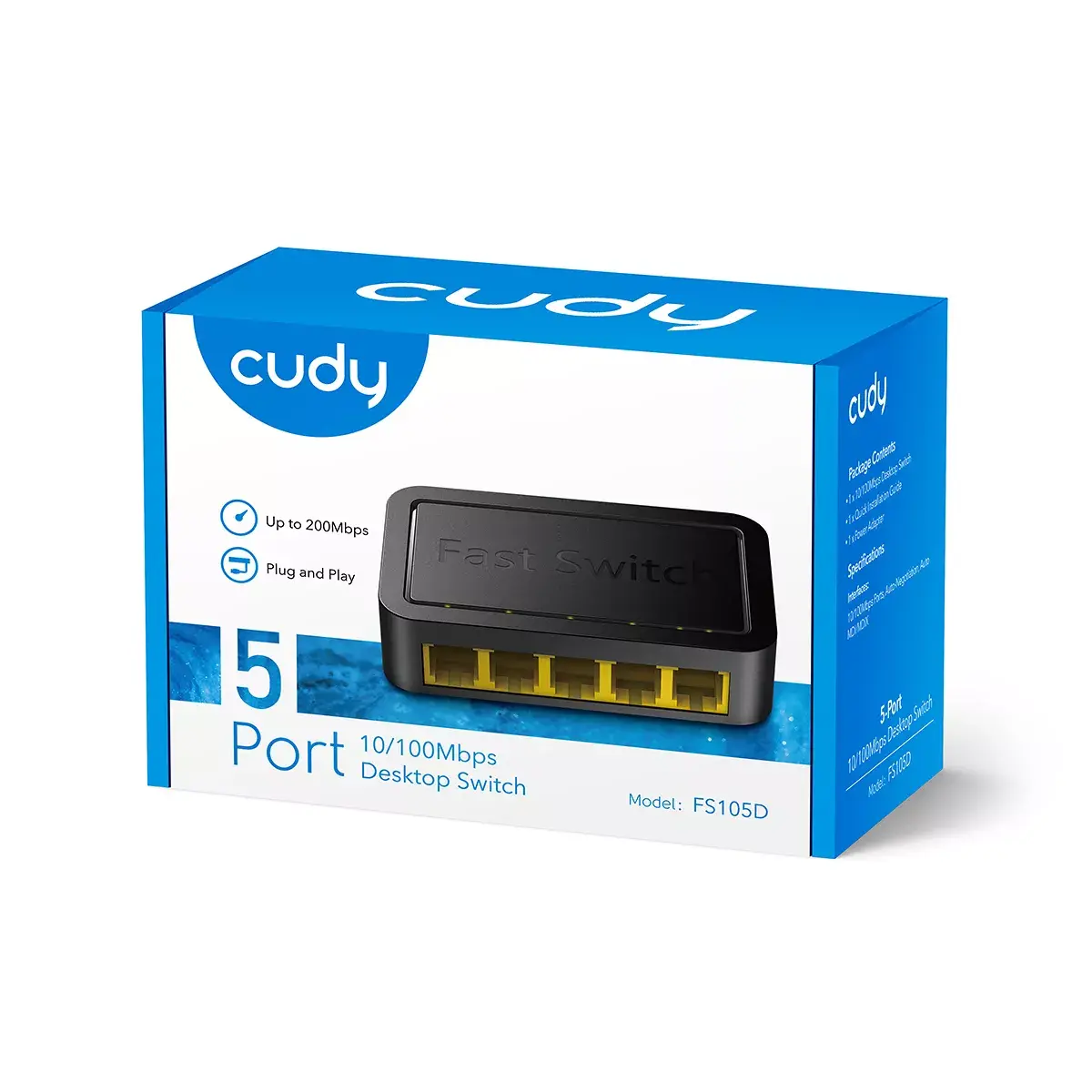 Cudy FS105D 5-портовый Fast Ethernet коммутатор Photo 3