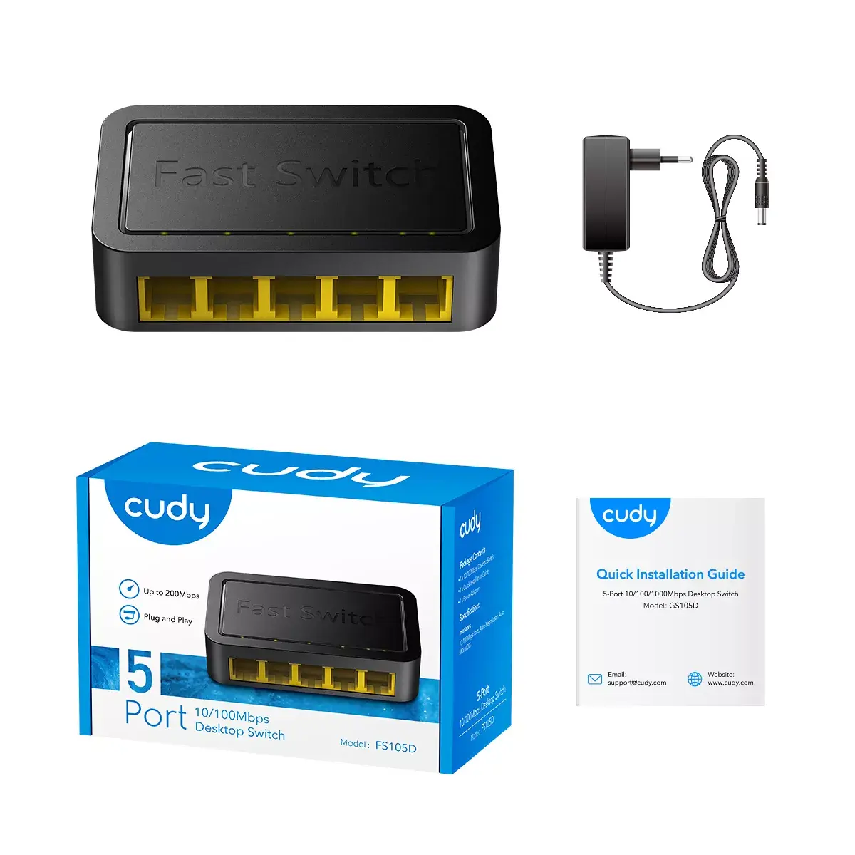 Cudy FS105D 5-портовый Fast Ethernet коммутатор Photo 4