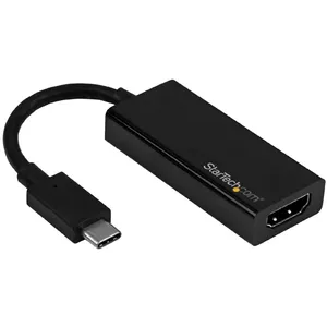 USB-C uz HDMI adapteris StarTech CDP2HD4K60 — 4K 60Hz, USB-C male, melns, kabelis 9,3 cm