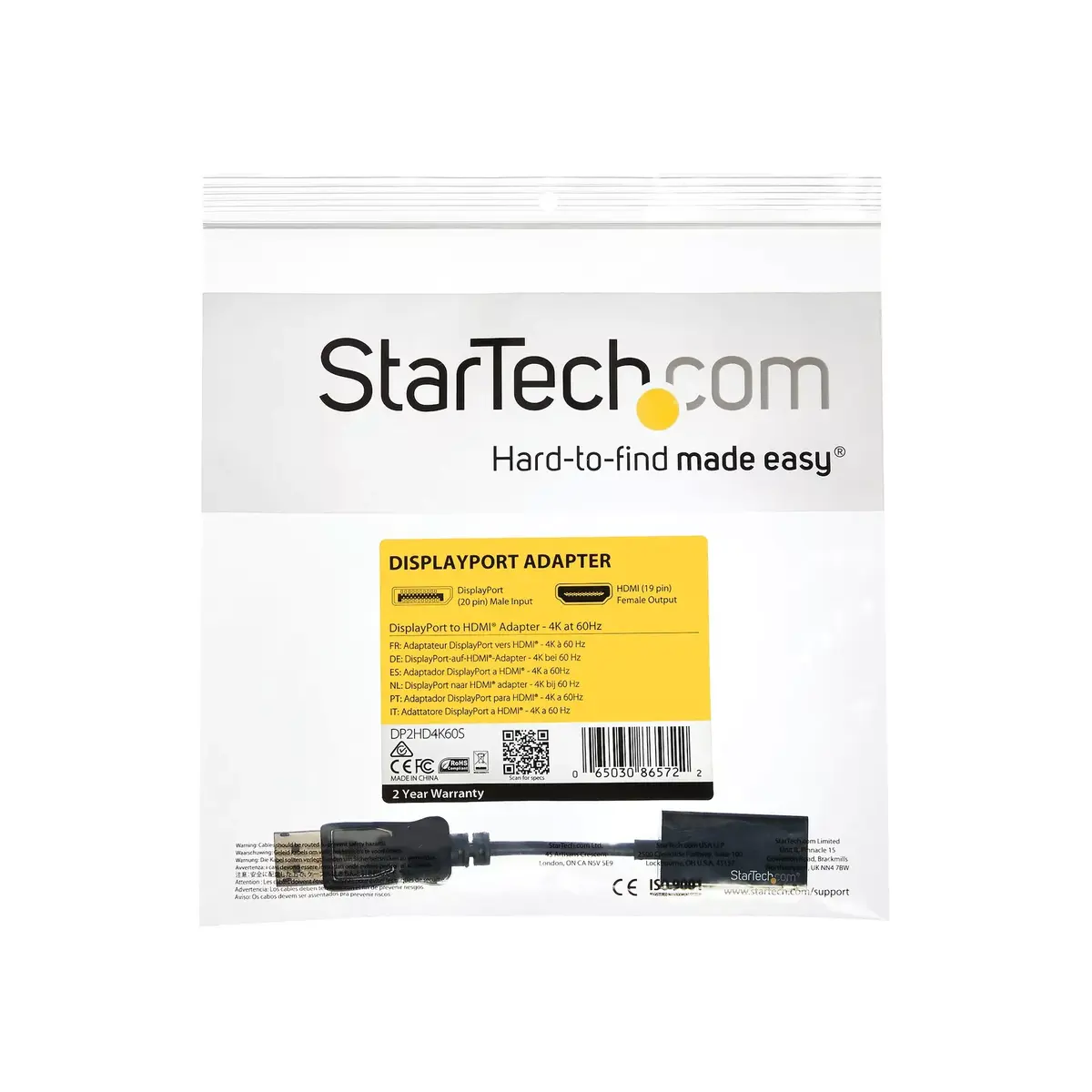 StarTech DP2HD4K60S DisplayPort uz HDMI adapters Photo 7