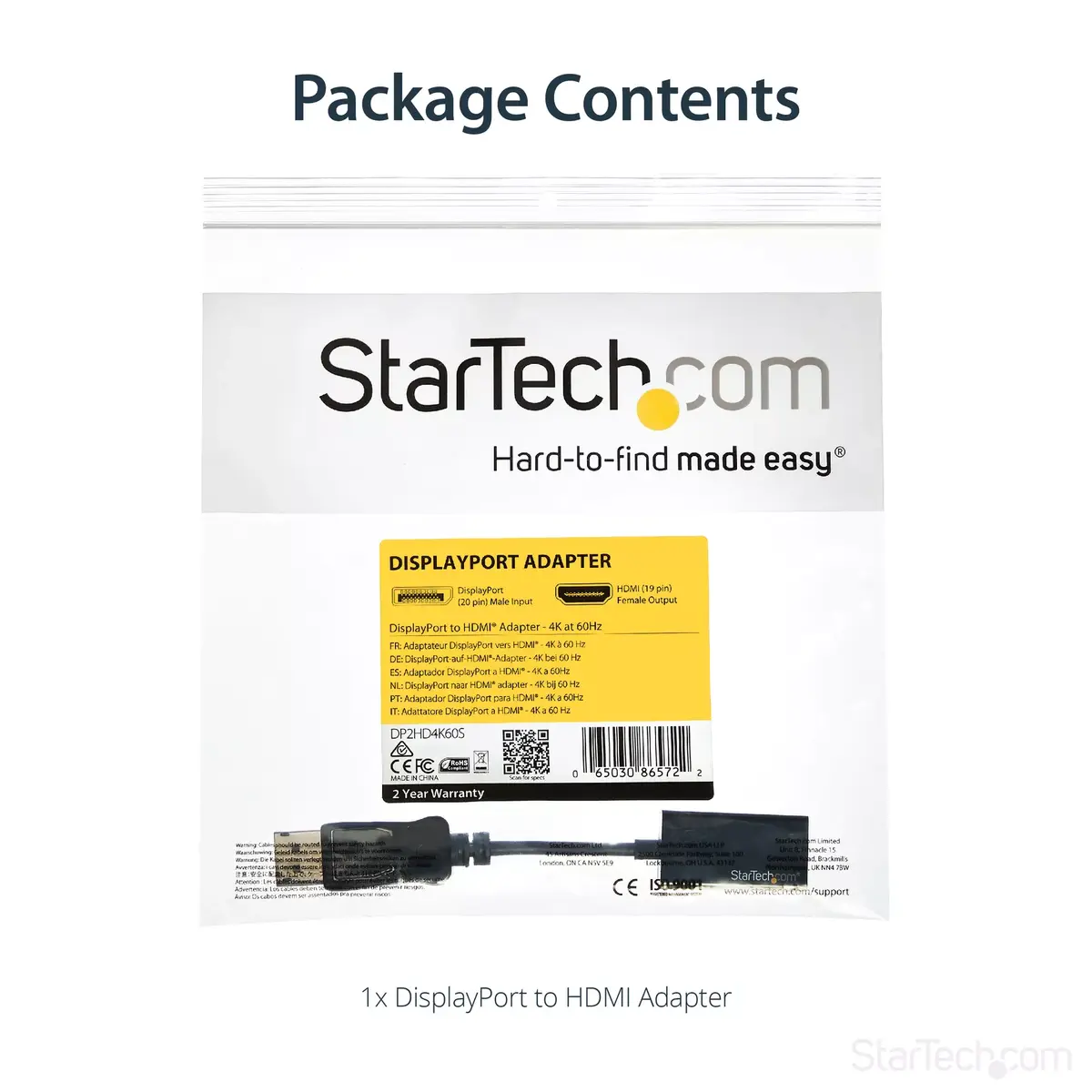 StarTech DP2HD4K60S DisplayPort uz HDMI adapters Photo 13